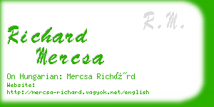 richard mercsa business card